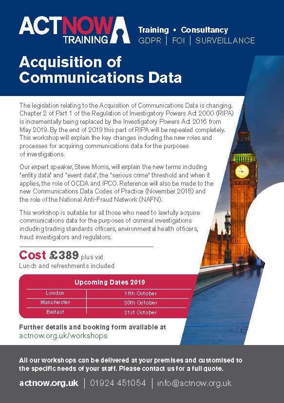 Acquisition of Communications Data Page 1