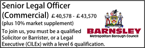 barnsley senior legal officer (commercial)