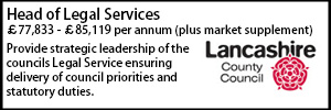 Lancashire Head of Legal
