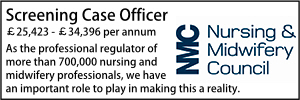 NMC screening case officer 