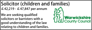 Warwickshire jan 22 lawyer children and families