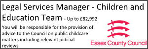 Legal Services Manager - Children and Education Team