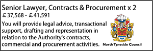 north tyneside april 22 senior lawyer contracts and procurement