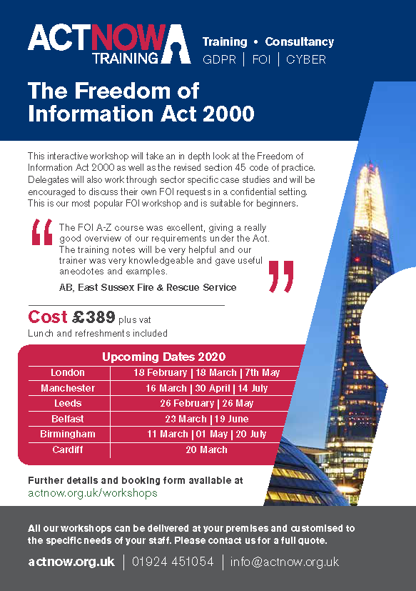 Freedom of Information Act 2000 An A Z Guide Page 1