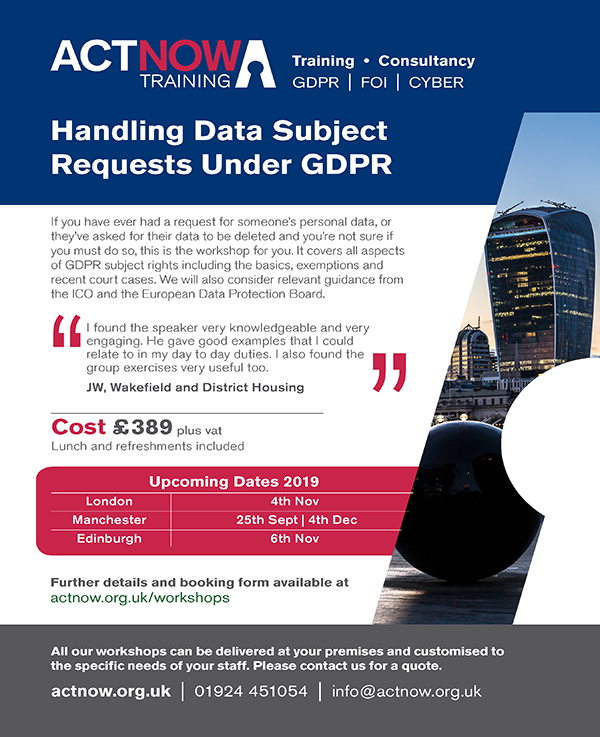 Handling Data Subject Requests Under GDPR Page 1